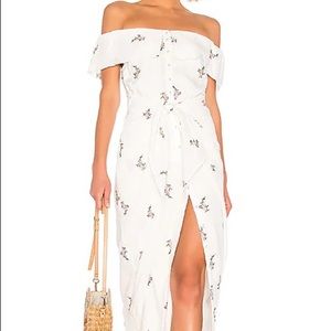 House of Harlow white and floral midi dress.